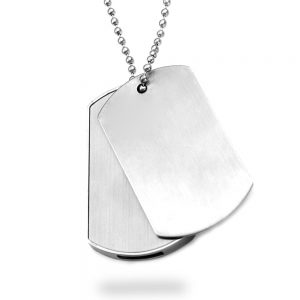 usb double dog tag for men