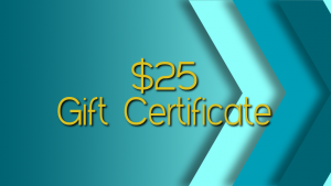 $25 Gift Certificate with arrows