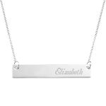 adjustable personalized bar necklace for women