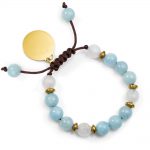 gemstone engravable charm bracelet for her