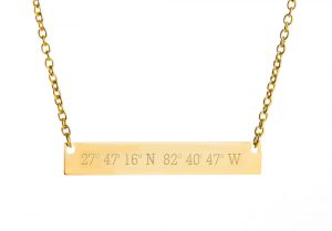 custom engraved coordinates necklaces