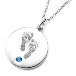 engraved baby feet jewelry