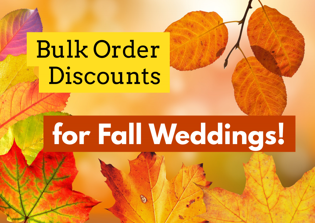 bulk order discounts fall weddings