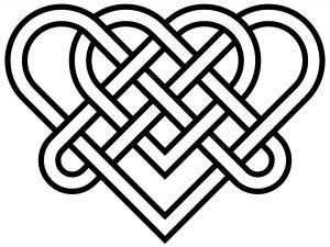 Celtic Heart Knot Engraved Symbol