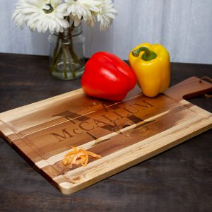 wood engraved cutting board