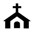 engraved church symbol