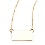 engraved bar necklace for her
