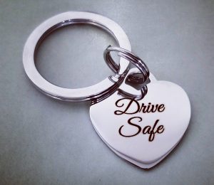 drive safe custom keychain