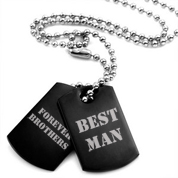 custom double dog tag for men