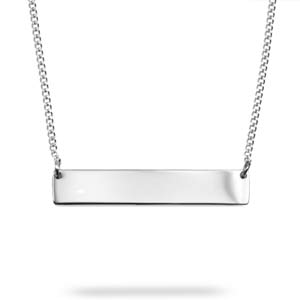 personalized bar necklace