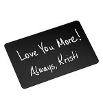 engraved handwriting wallet cards