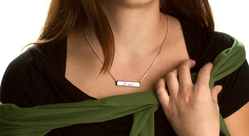 Handwritten necklace