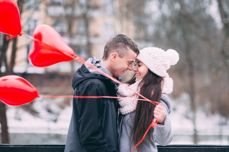 happy couple spending romantic time together