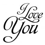 I love you Engraved Symbol