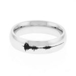 I love you sound wave engraved ring