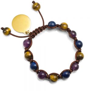 engravable gemstone charm bracelet
