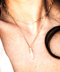 layered natural stone necklaces