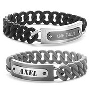 steel engraved bracelets for men