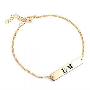 love custom design engraved bracelet