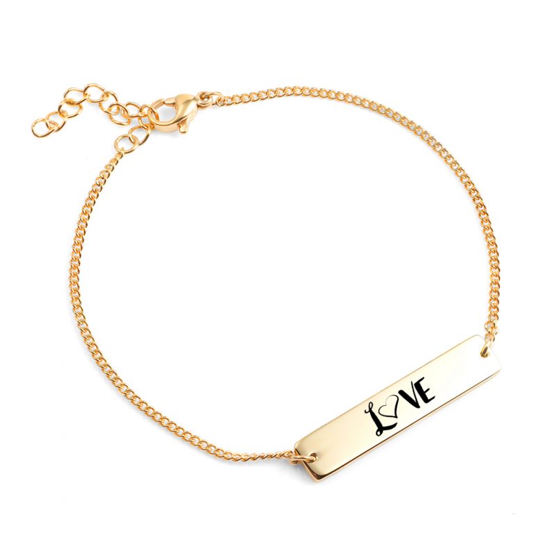 love custom design engraved bracelet