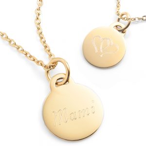 mami gold custom engraved necklace for her