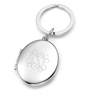  oval shaped personalized locket keychain