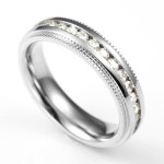 Personalized Wedding Rings with Cubic Zirconias