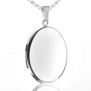 polished oval shaped engraved lockets