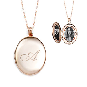 rose gold engraved lockets for women