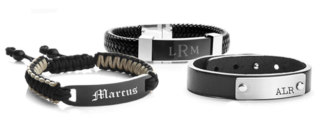 custom engraved bracelets for him