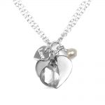 sterling silver heart charm necklace