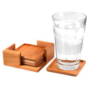 personalized wooden coaster set