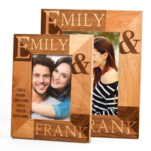 wooden engraved picture frames